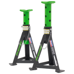 Axle Stands (Pair) 3 Tonne Capacity per Stand - Green - AS3G - Farming Parts