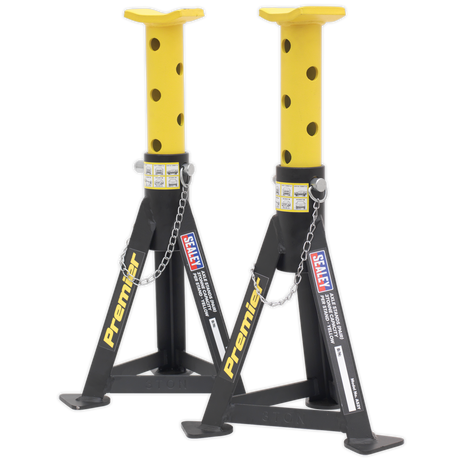 Axle Stands (Pair) 3 Tonne Capacity per Stand - Yellow - AS3Y - Farming Parts