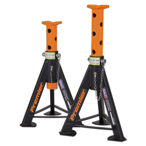 Axle Stands (Pair) 6 Tonne Capacity per Stand - Orange - AS6O - Farming Parts