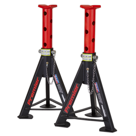 Axle Stands (Pair) 6 Tonne Capacity per Stand - Red - AS6R - Farming Parts