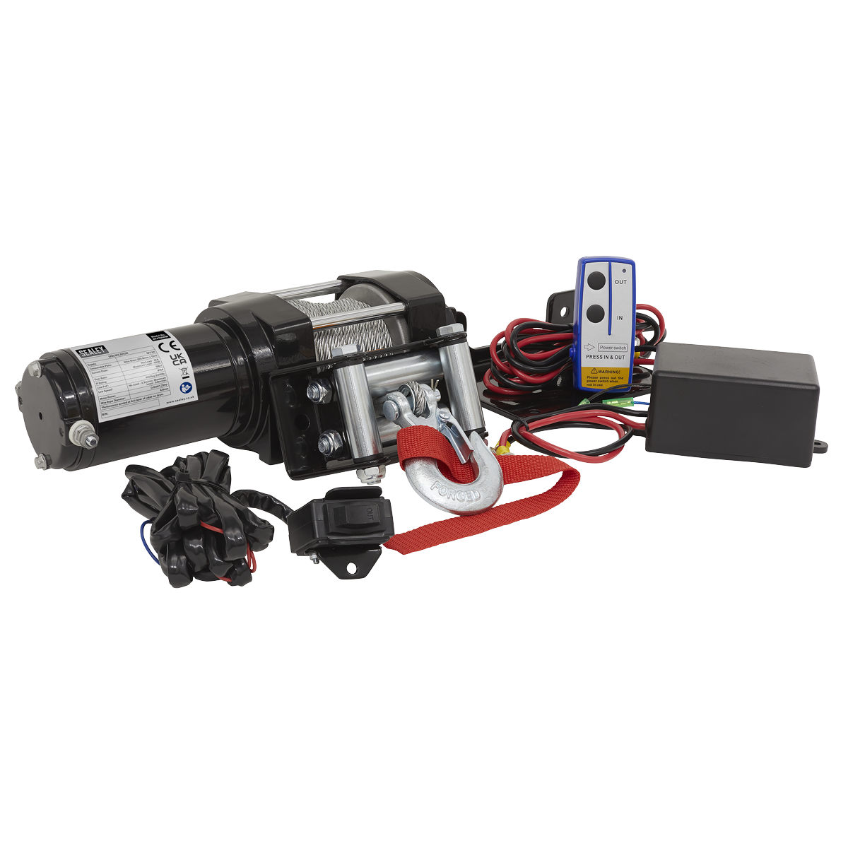 ATV Winch 1000kg Line Pull 12V - ATV1000W - Farming Parts