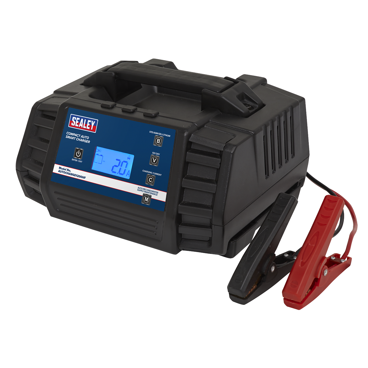 Compact Auto Smart Charger & Maintainer 12A 12/24V - AUTOCHARGE1200HF - Farming Parts