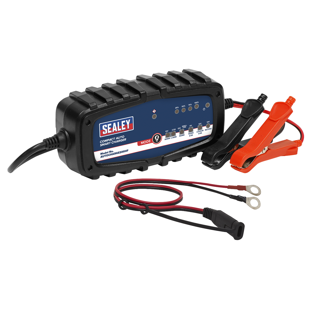 Compact Auto Smart Charger & Maintainer 2A 6/12V - AUTOCHARGE200HF - Farming Parts