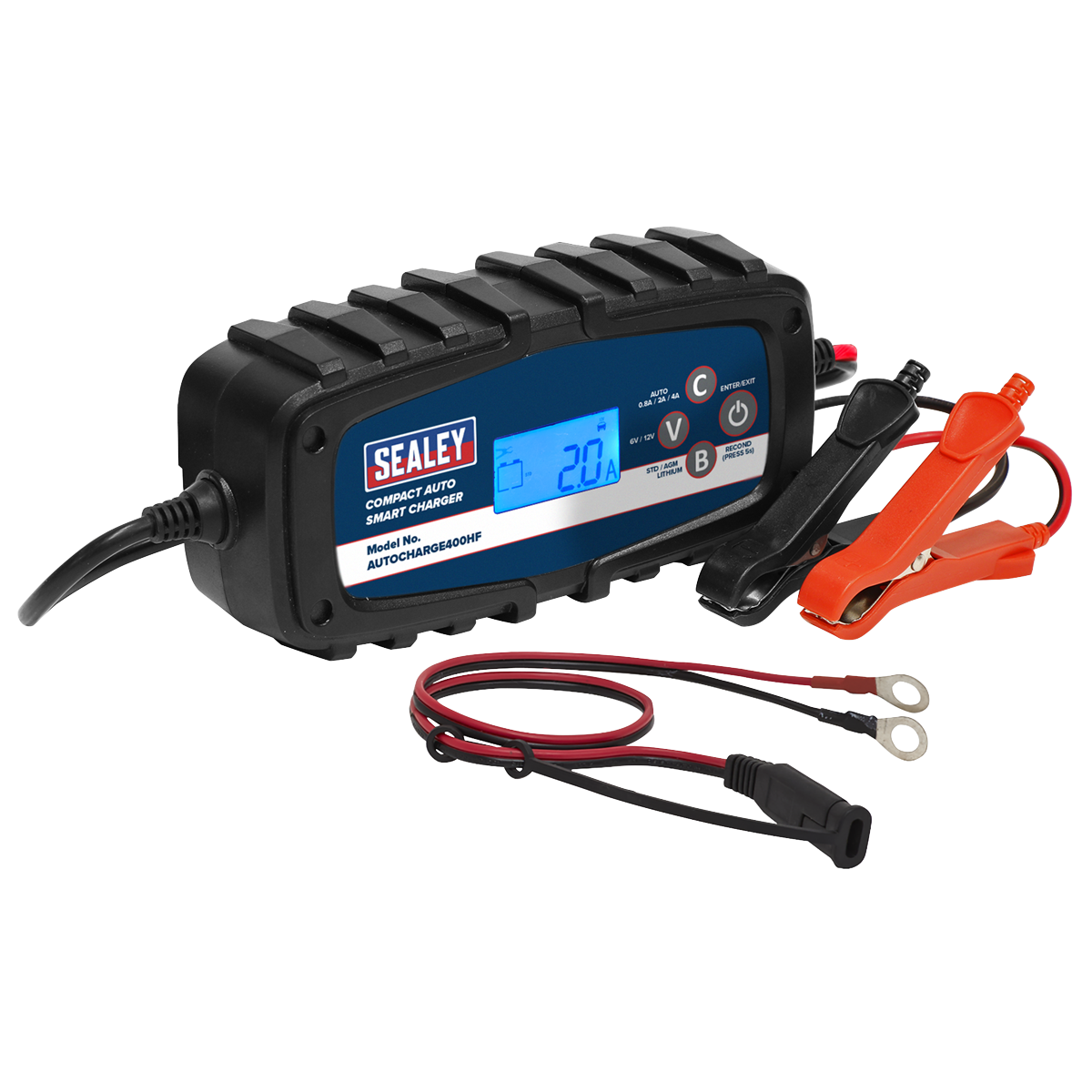 Compact Auto Smart Charger & Maintainer 4A 6/12V - AUTOCHARGE400HF - Farming Parts