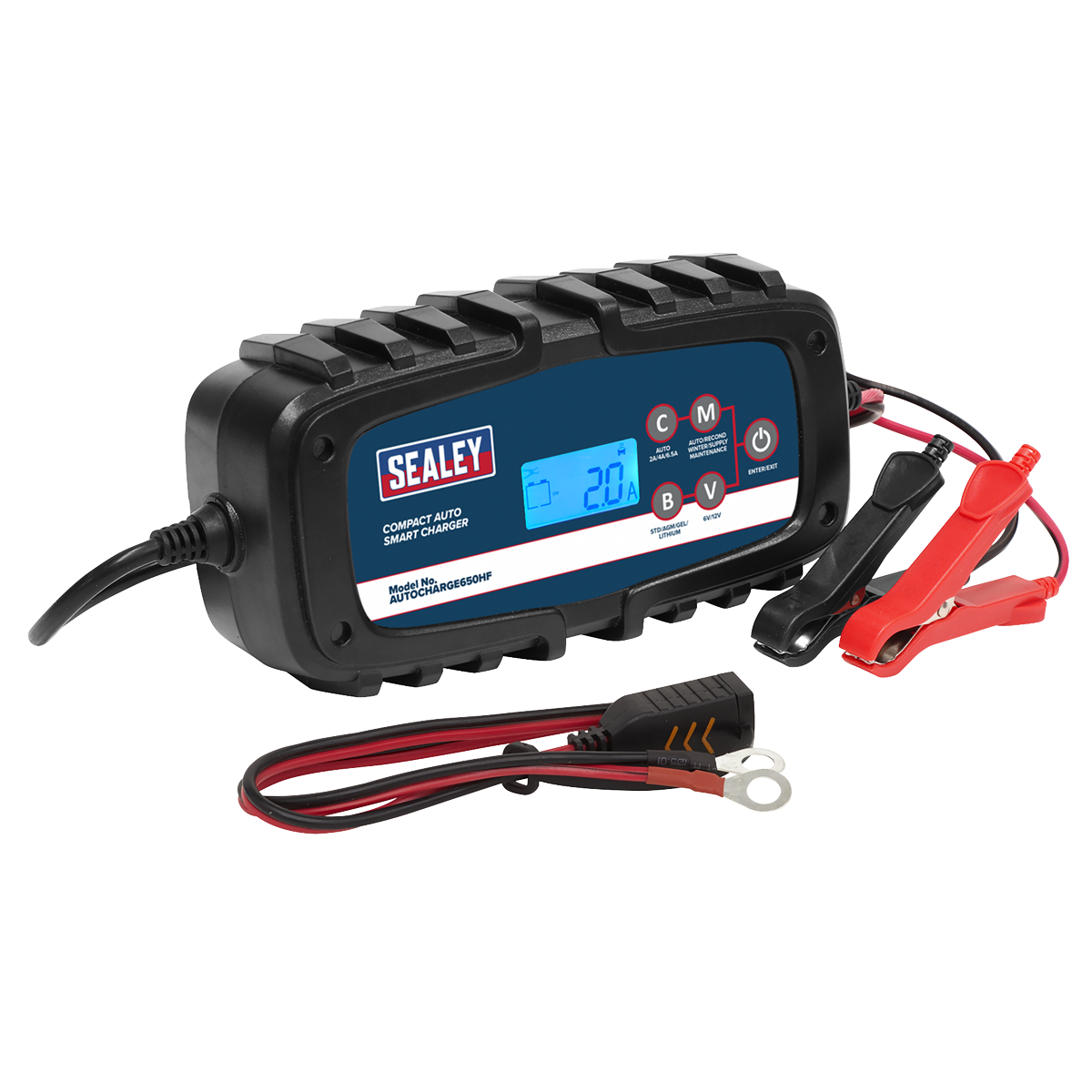 Compact Auto Smart Charger & Maintainer 6.5A 6/12V - AUTOCHARGE650HF - Farming Parts