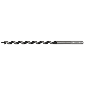 A single Sealey Auger Wood Drill Ø10 x 235mm (AW10x235) featuring a spiral flute, screw point, and hexagonal shank.