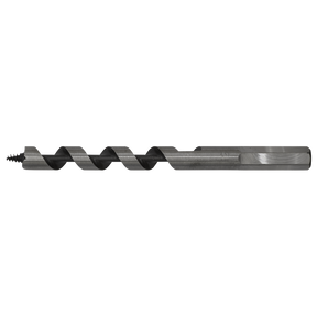 Introducing the Sealey Auger Wood Drill Ø12 x 155mm - AW12x155, a top-quality metal drill bit featuring a hexagonal shank, spiral flute, and precision-engineered screw point tip designed specifically for drilling precise holes in wood.