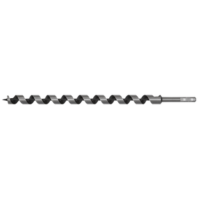 Introducing the Sealey Auger Wood Drill Ø22 x 460mm - AW22x460, a long, precision-engineered helical drill bit designed specifically for accurate wood drilling. It features a screw point tip and a hexagonal shank for optimal performance.