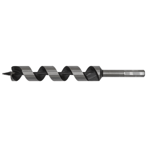 Here's a close-up of the Sealey Auger Wood Drill Ø25 x 235mm (AW25x235), featuring a pointed screw point tip, helical design, and hexagonal shank.