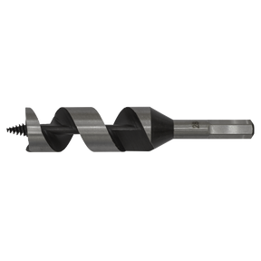 The Sealey Auger Wood Drill Ø28 x 155mm - AW28x155 features a helical screw blade and a hexagonal shank.