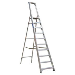 Aluminium Step Ladder 10-Tread Industrial BS 2037/1 - AXL10 - Farming Parts