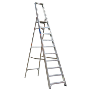 Aluminium Step Ladder 10-Tread Industrial BS 2037/1 - AXL10 - Farming Parts