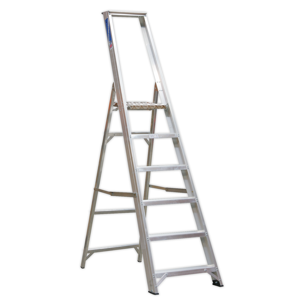 Aluminium Step Ladder 6-Tread Industrial BS 2037/1 - AXL6 - Farming Parts