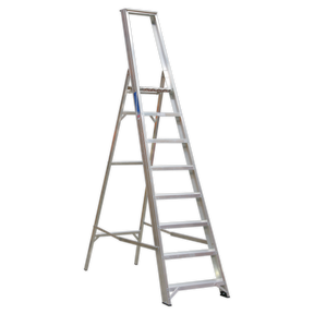 Aluminium Step Ladder 8-Tread Industrial BS 2037/1 - AXL8 - Farming Parts
