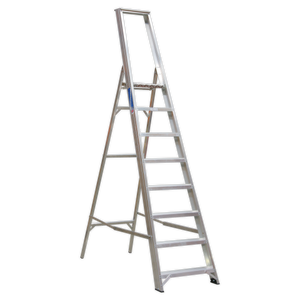 Aluminium Step Ladder 8-Tread Industrial BS 2037/1 - AXL8 - Farming Parts