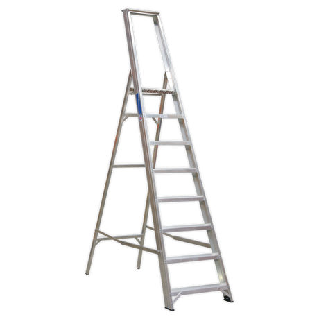 Aluminium Step Ladder 8-Tread Industrial BS 2037/1 - AXL8 - Farming Parts