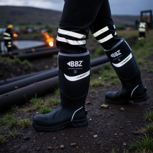 Buckbootz BBZ6000BKNM Black Safety Wellington Boots S5 CI HI SR
