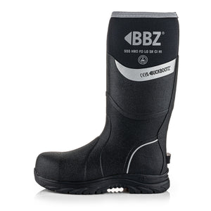 Buckbootz BBZ6000BKNM Black Safety Wellington Boots S5 CI HI SR