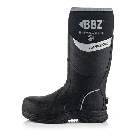 Buckbootz BBZ6000BKNM Black Safety Wellington Boots S5 CI HI SR