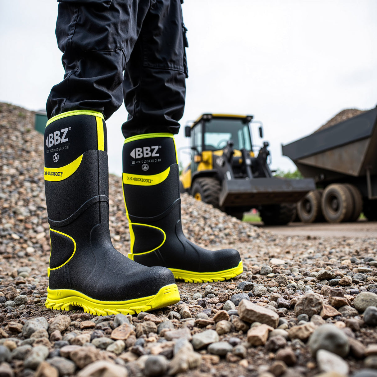 Buckler Hi-Vis Safety Wellies – Black & Yellow | BBZ8000BK/YL | Lightweight & EN Certified