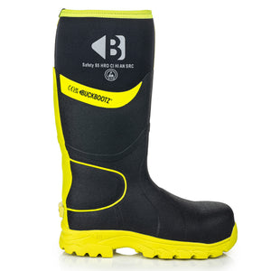 Buckler Hi-Vis Safety Wellies – Black & Yellow | BBZ8000BK/YL | Lightweight & EN Certified