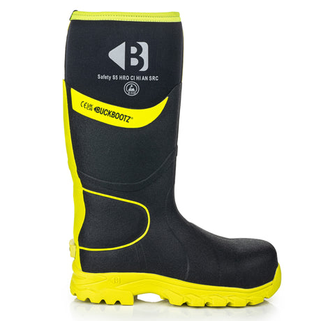 Buckler Hi-Vis Safety Wellies – Black & Yellow | BBZ8000BK/YL | Lightweight & EN Certified
