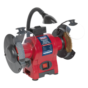 Bench Grinder Ø150mm & Wire Wheel Combination with Worklight 250W/230V - BG150XWL - Farming Parts