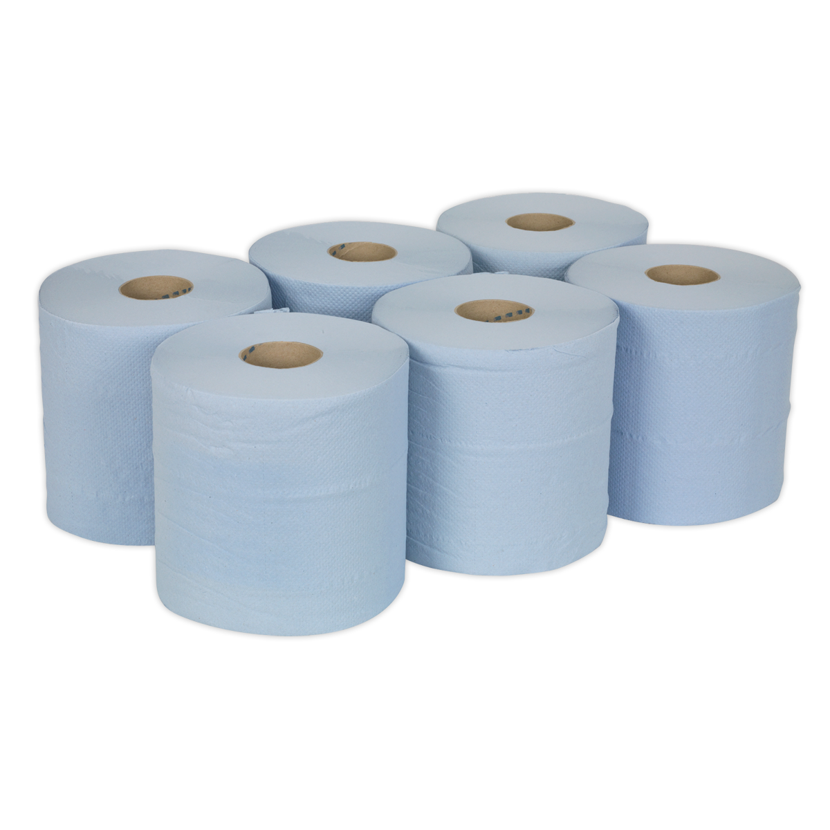 Paper Roll Blue 2-Ply Embossed 150m Pack of 6 - BLU150 - Farming Parts