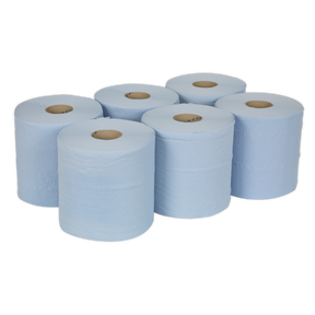 Paper Roll Blue 2-Ply Embossed 150m Pack of 6 - BLU150 - Farming Parts