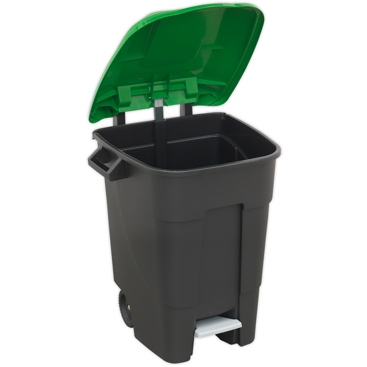 Refuse/Wheelie Bin with Foot Pedal 100L - Green - BM100PG - Farming Parts