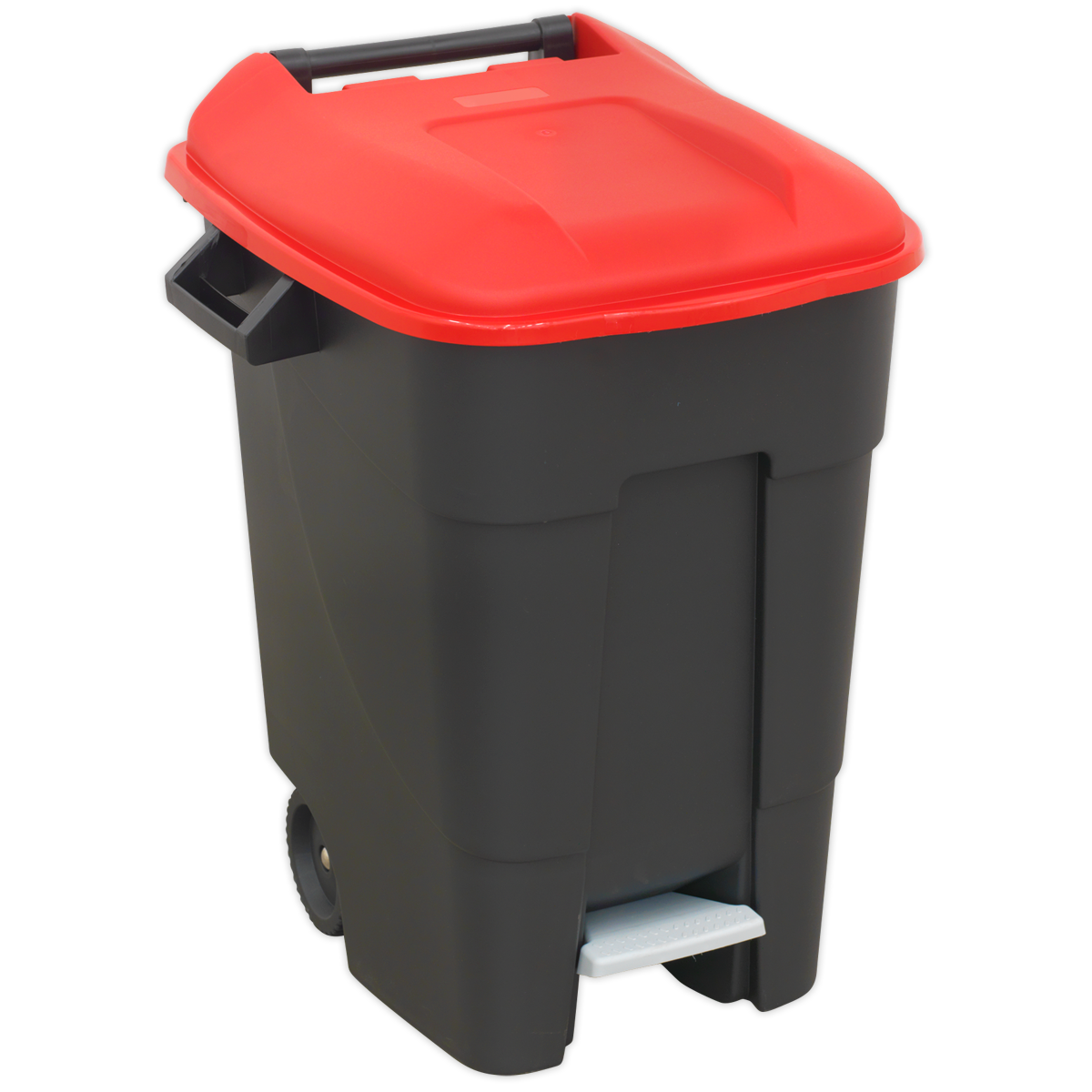 Refuse/Wheelie Bin with Foot Pedal 100L - Red - BM100PR - Farming Parts