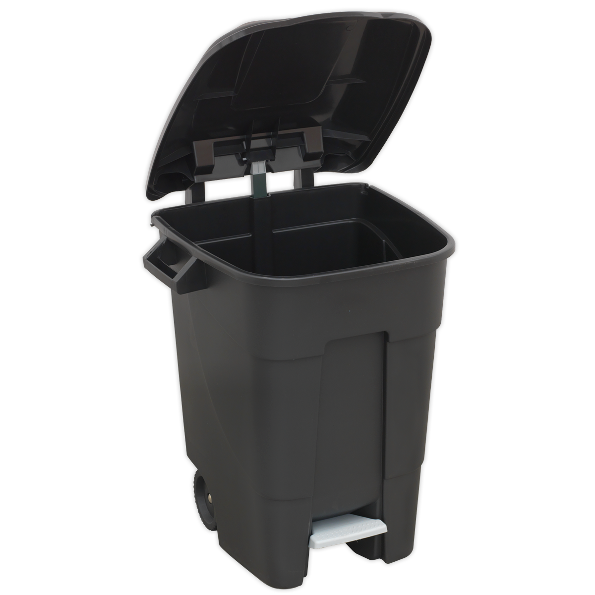 Refuse/Wheelie Bin with Foot Pedal 100L - Black - BM100P - Farming Parts