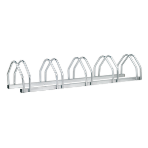 The Sealey Bicycle Rack 5 Bicycle - BS16 is a durable, heavy-duty bike rack made of galvanized steel, perfect for securely parking up to 5 bikes.