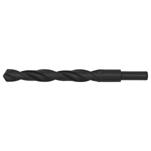 The Sealey Blacksmith Bit - Ø15 x 170mm (BSB15.0) features a black oxide finish, a spiral fluted design, and a cylindrical shank.