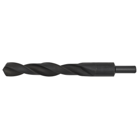 A Sealey Blacksmith Bit - Ø25 x 240mm (BSB25.0) with a black oxide finish, spiraled design, and cylindrical shank.
