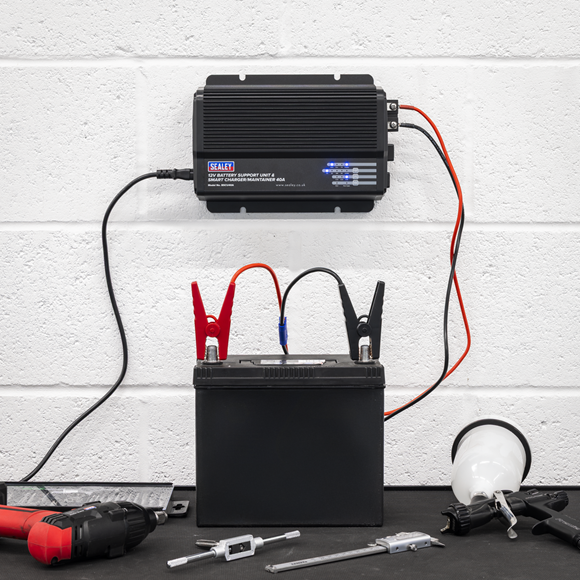 12V Battery Support Unit & Smart Charger/Maintainer 40A - SE-BSCU40A