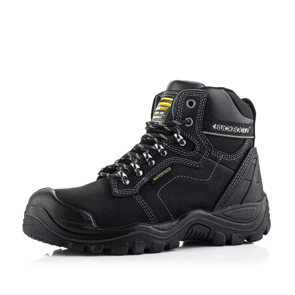Buckler Buckshot Safety Boots – Black Waterproof Steel Toe Work Boots | BSH009BK