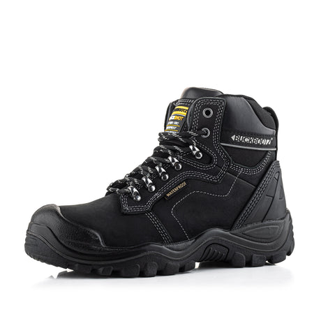 Buckler Buckshot Safety Boots – Black Waterproof Steel Toe Work Boots | BSH009BK