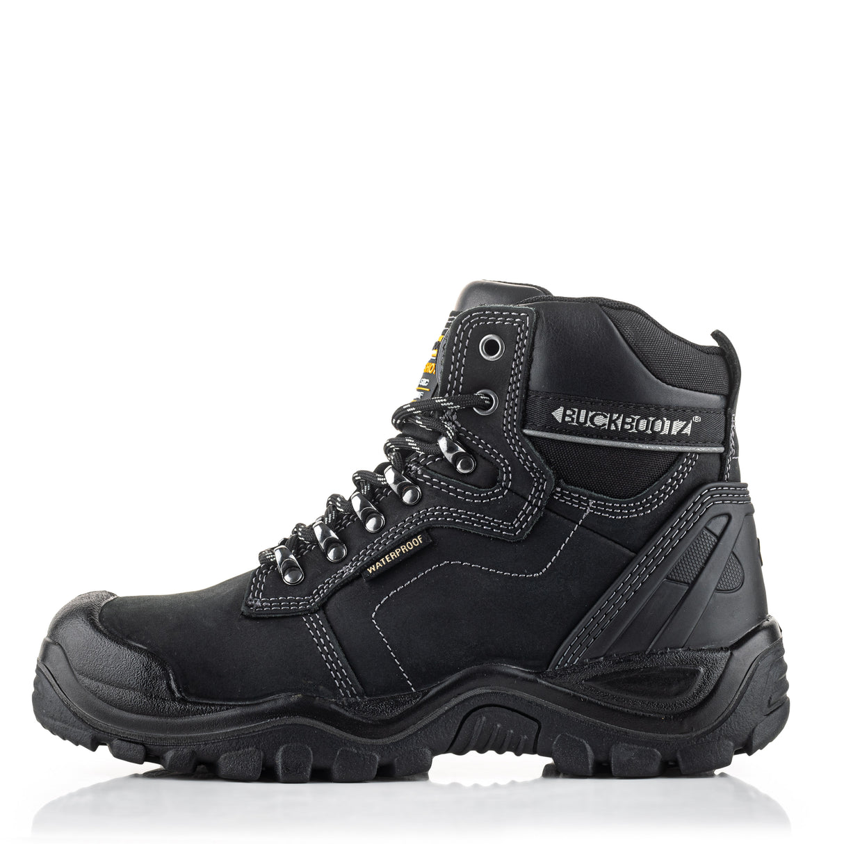 Buckler Buckshot Safety Boots – Black Waterproof Steel Toe Work Boots | BSH009BK