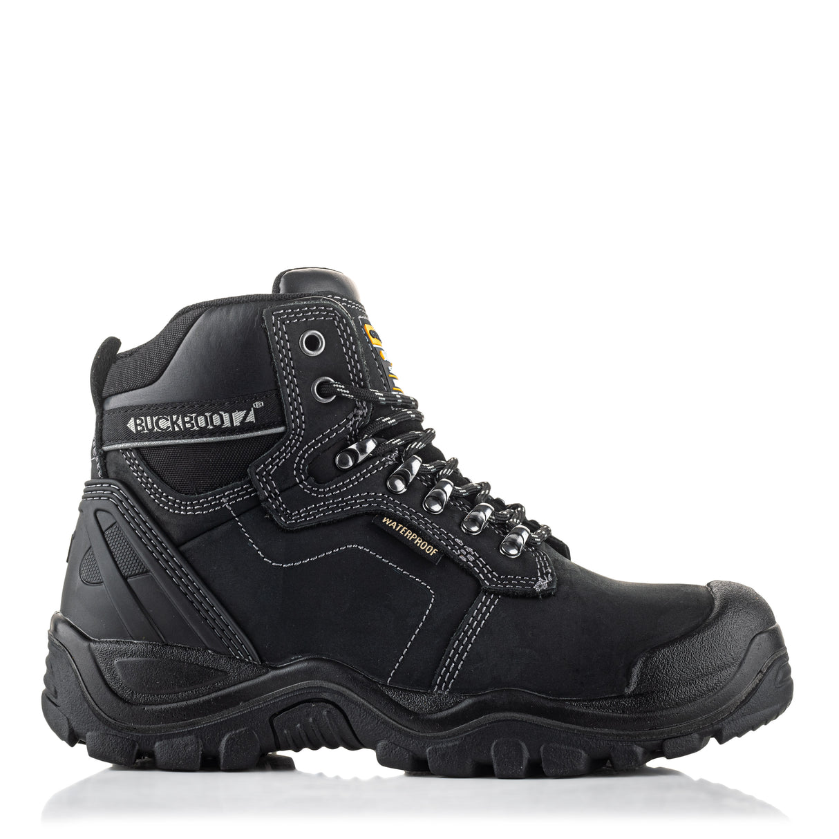 Buckler Buckshot Safety Boots – Black Waterproof Steel Toe Work Boots | BSH009BK