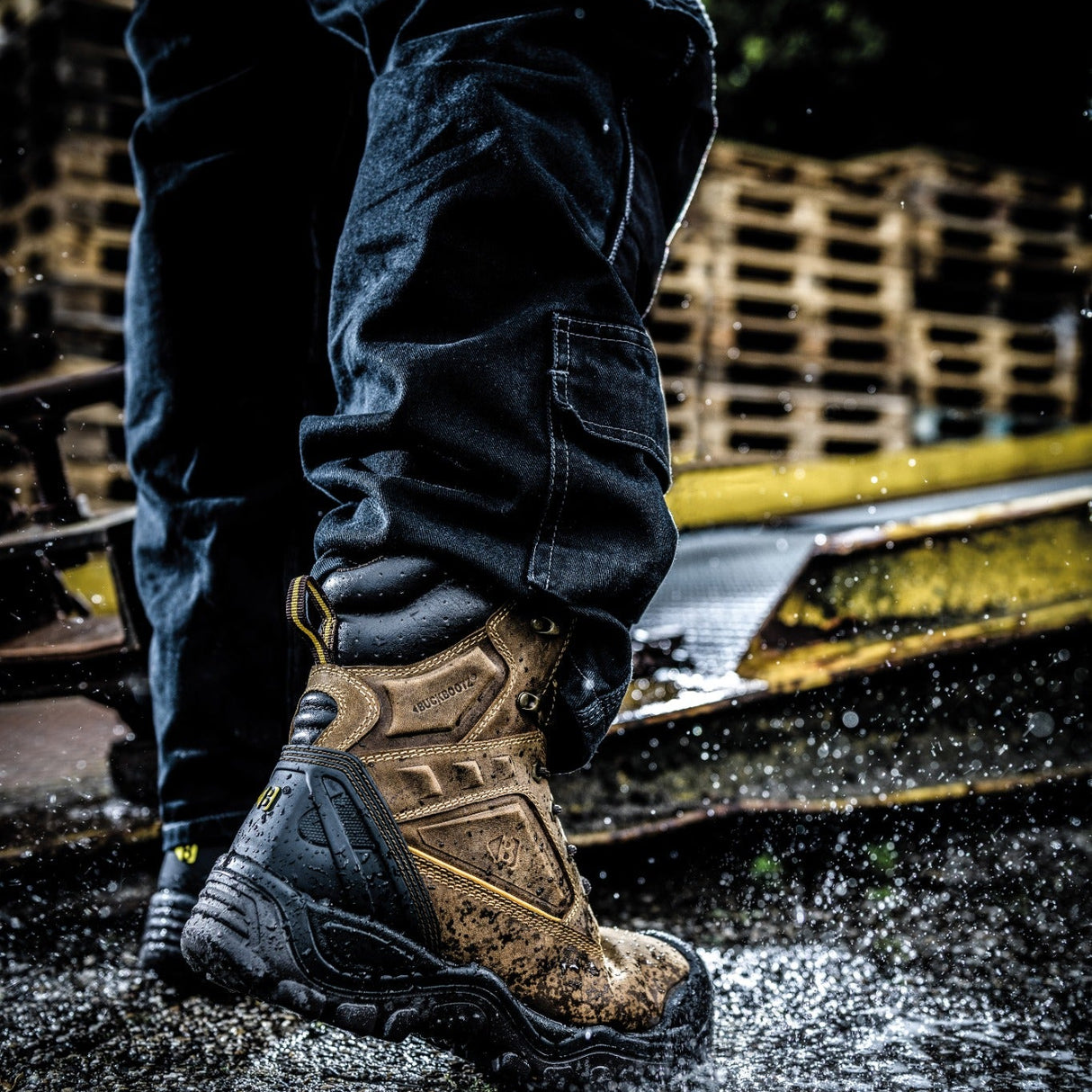 Buckler High Leg Waterproof Safety Boots – BSH011BR | Durable & S3 Rated