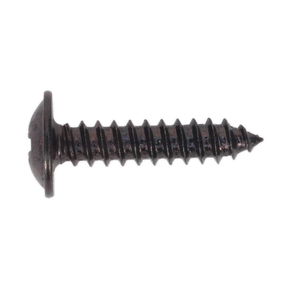 A close-up image of a single Sealey Self-Tapping Screw (BST4219), with a 4.2 x 19mm flanged head and threaded body, in black Pozi finish. The screw is shown against a white background, highlighting its precision design.