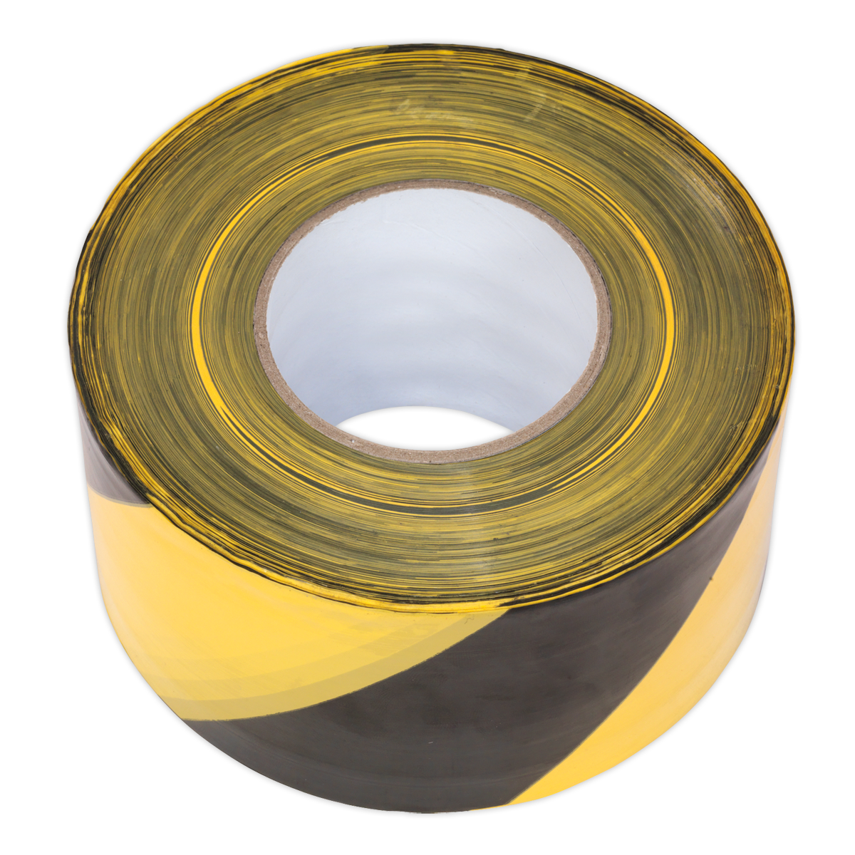 Hazard Warning Barrier Tape 80mm x 100m Black/Yellow Non-Adhesive - BTBY - Farming Parts