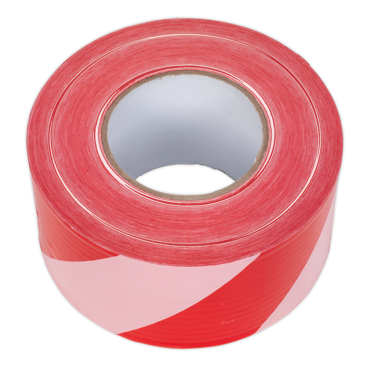 Hazard Warning Barrier Tape 80mm x 100m Red/White Non-Adhesive - BTRW - Farming Parts