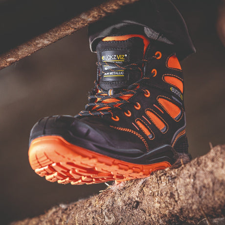 *SPECIAL PRICE* - Buckler Safety Lace Boot – BVIZ2/OR | Hi-Vis, Waterproof & Slip-Resistant