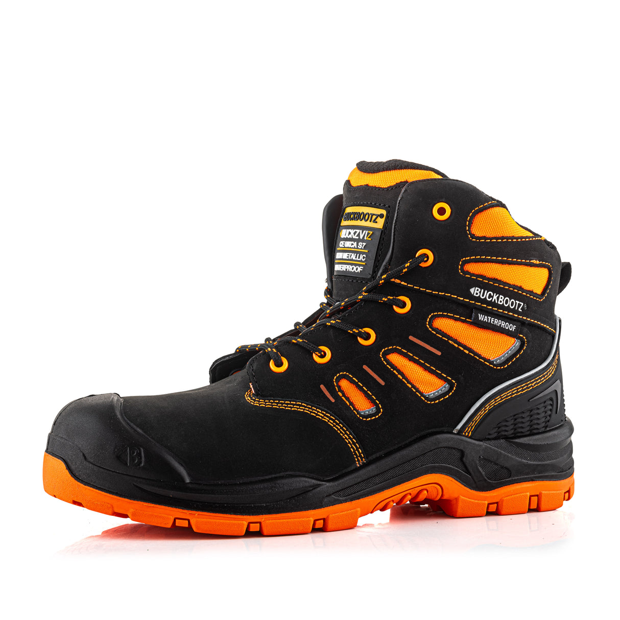 *SPECIAL PRICE* - Buckler Safety Lace Boot – BVIZ2/OR | Hi-Vis, Waterproof & Slip-Resistant