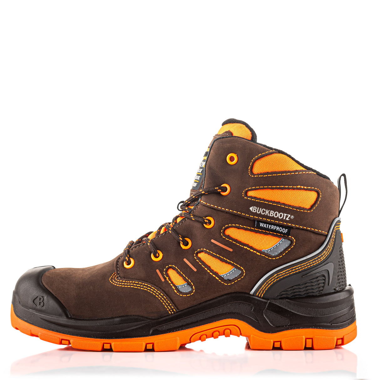 *SPECIAL PRICE* - Buckler Safety Lace Boot – BVIZ2/OR | Hi-Vis, Waterproof & Slip-Resistant