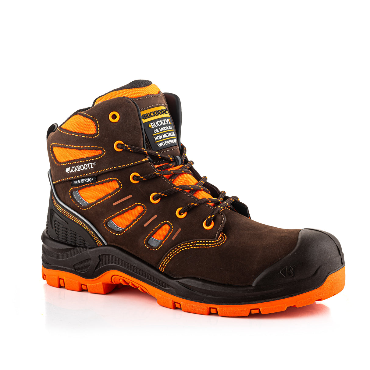 *SPECIAL PRICE* - Buckler Safety Lace Boot – BVIZ2/OR | Hi-Vis, Waterproof & Slip-Resistant