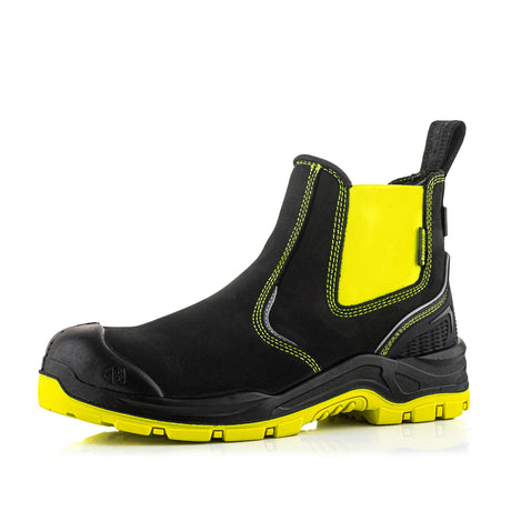 *SPECIAL PRICE* - Buckler Safety Dealer Boot – Hi-Viz Yellow Waterproof Work Boots | BVIZ3YL