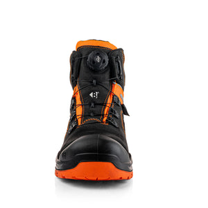 Buckbootz BVIZ7 Black Hi-Vis Orange FITGO Safety Boots S7S